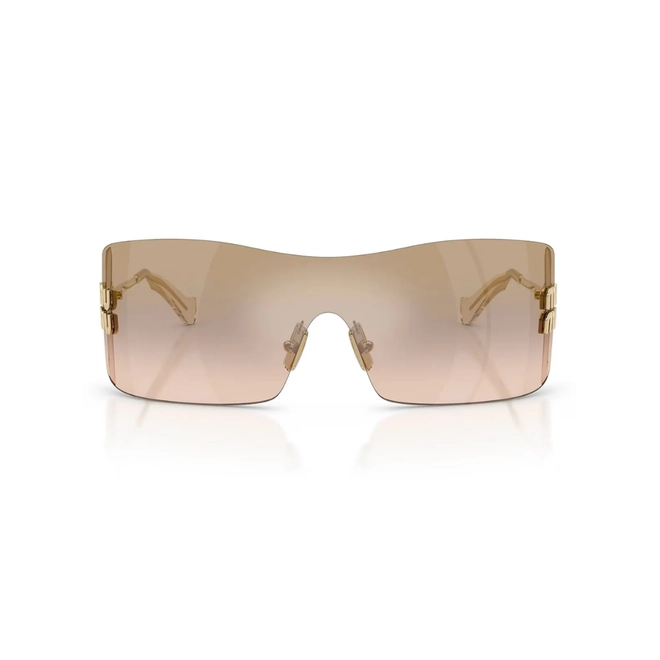 Óculos de Sol Miu Miu 0MU B53S 5AK20P44 Metal Dourado com lentes na cor Marrom Claro 2