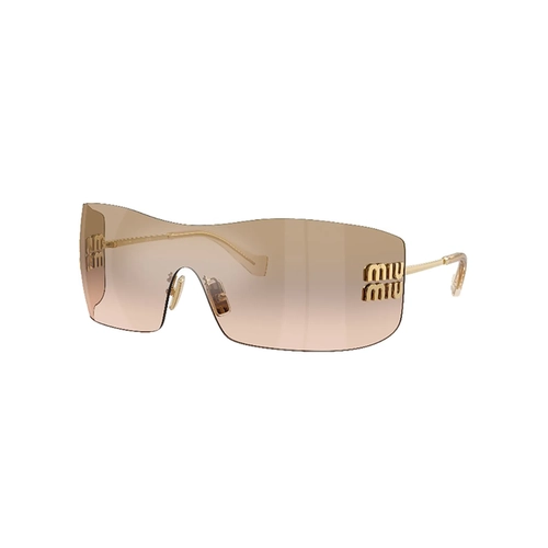 Óculos de Sol Miu Miu 0MU B53S 5AK20P44 Metal Dourado com lentes na cor Marrom Claro