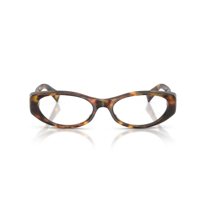 Óculos de Grau Miu Miu 0MU 03ZV 14L1O155 Acetato Marrom Mesclado Polido 2