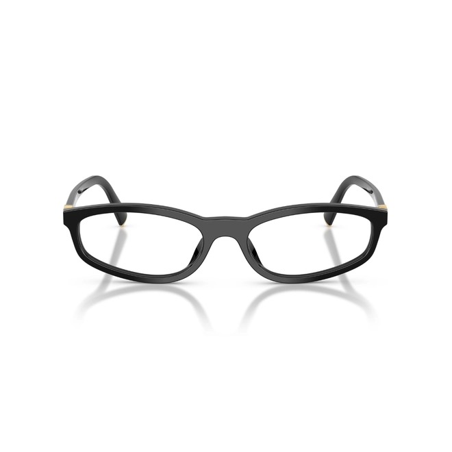 Óculos de Grau Miu Miu 0MU 01ZV 16K1O154 Acetato Preto Polido 2