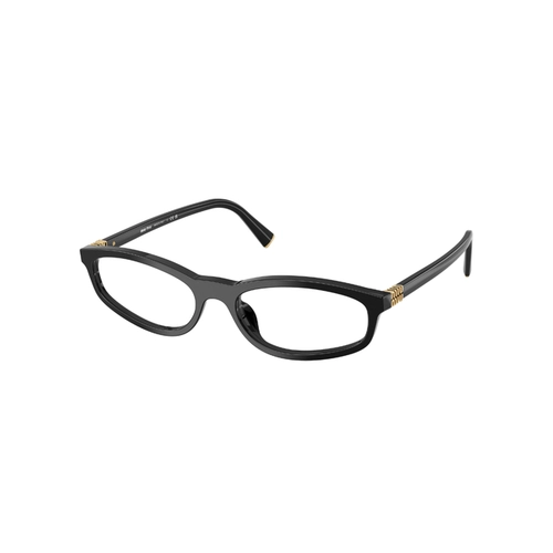 Óculos de Grau Miu Miu 0MU 01ZV 16K1O154 Acetato Preto Polido