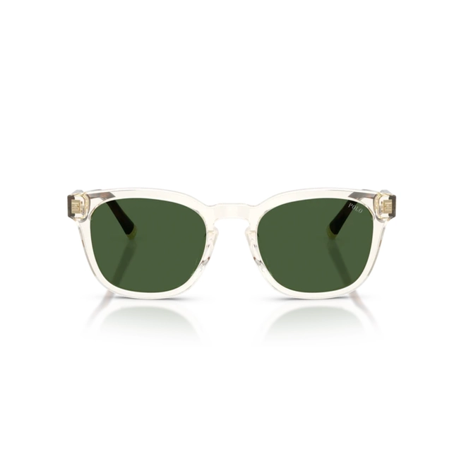 Óculos de Sol Polo Ralph Lauren 0PH4242U 63577152 Acetato Amarelo Transparente Polido com lentes na cor Verde Escuro 2