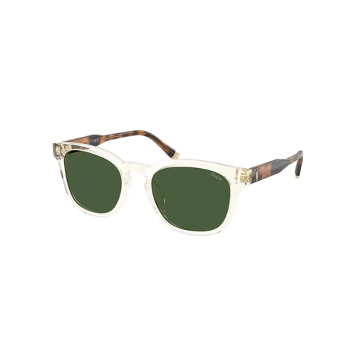 Óculos de Sol Polo Ralph Lauren 0PH4242U 63577152 Acetato Amarelo Transparente Polido com lentes na cor Verde Escuro