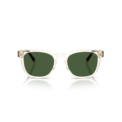 Óculos de Sol Polo Ralph Lauren 0PH4242U 63577152 Acetato Amarelo Transparente Polido com lentes na cor Verde Escuro