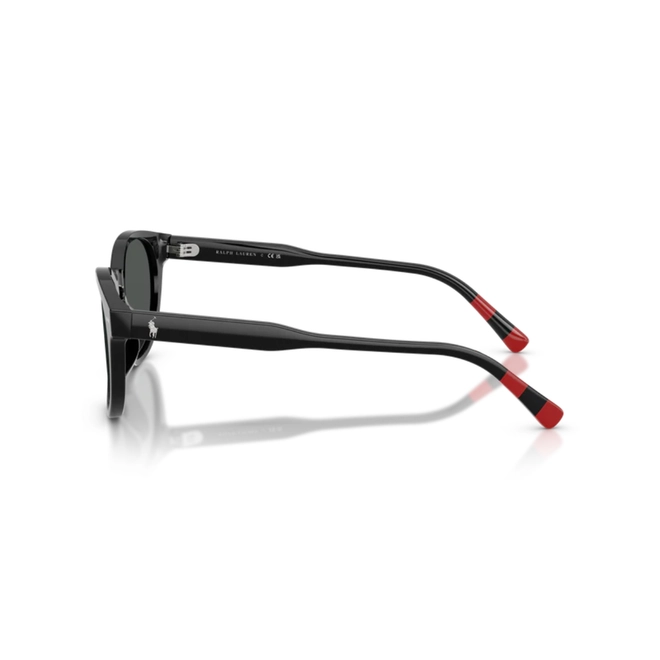 Óculos de Sol Polo Ralph Lauren 0PH4241U 50018752 Acetato Preto Polido com lentes na cor Cinza Escuro 3