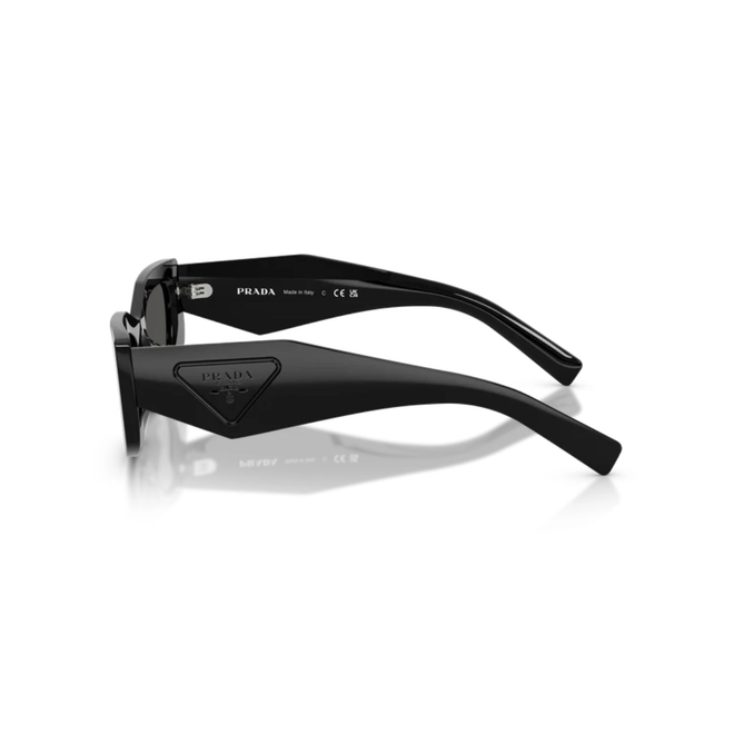 Óculos de Sol Prada 0PR D03SD 16K08Z51 Acetato Preto com lentes na cor Cinza Escuro 3