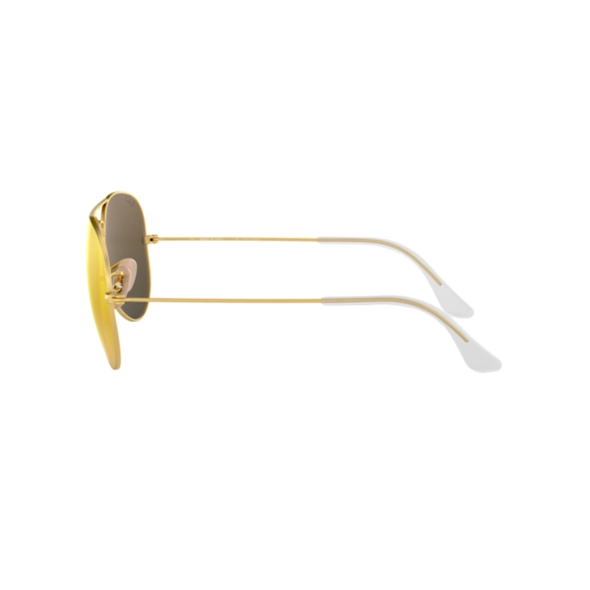 Óculos de Sol Ray-Ban Aviator 0RB3025 112/4D58 Metal Dourado com lentes na cor Laranja Espelhado 4