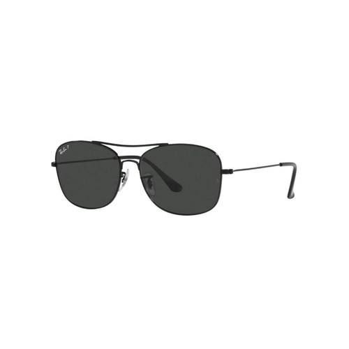 Óculos de Sol Ray-Ban 0RB3799 002/4857 Metal Preto com lentes na cor Fumê Polarizado