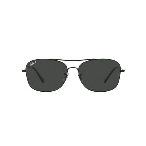 Óculos de Sol Ray-Ban 0RB3799 002/4857 Metal Preto com lentes na cor Fumê Polarizado