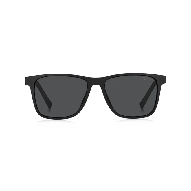 Óculos de Grau Tommy Hilfiger TH 2203/C 08A 5516 Poliamida Preto com Clip-On na cor Cinza 2