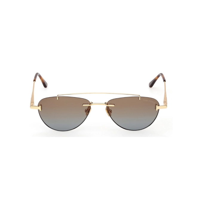 Óculos de Sol Tom Ford FT1356_5530F Metal Dourado com lentes na Marrom Degradê 2