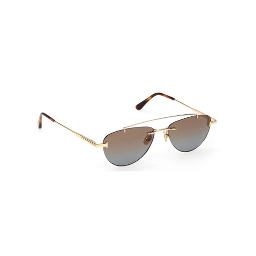 Óculos de Sol Tom Ford FT1356_5530F Metal Dourado com lentes na Marrom Degradê
