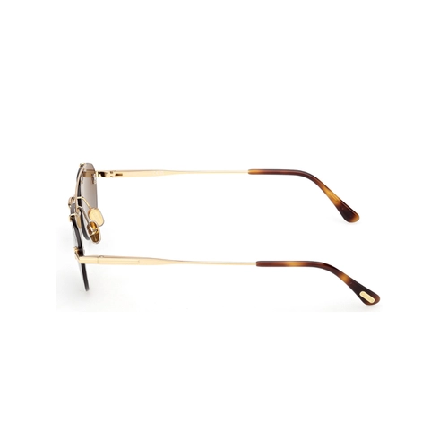Óculos de Sol Tom Ford FT1356_5530F Metal Dourado com lentes na Marrom Degradê