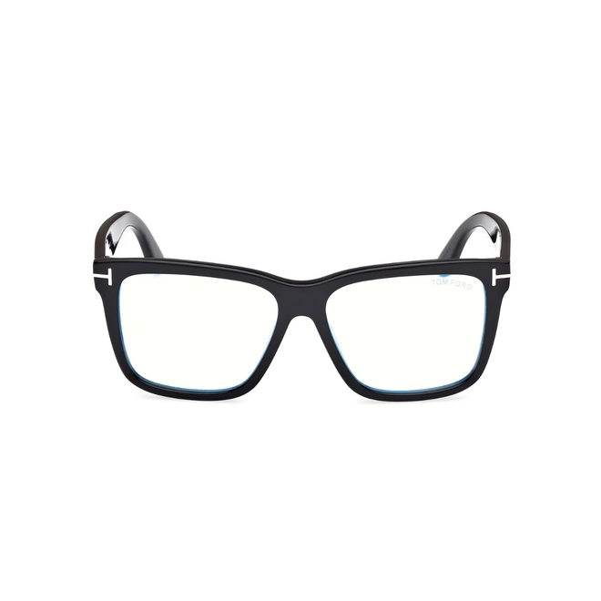 Óculos de Grau Tom Ford com Clip-On FT6069-B_54001 Acetato Preto com lentes na cor Marrom Degradê 2