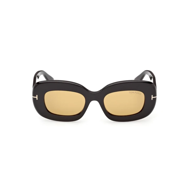 Óculos de Sol Tom Ford FT1345_5001E Acetato Preto com lentes na cor Amarelo 2