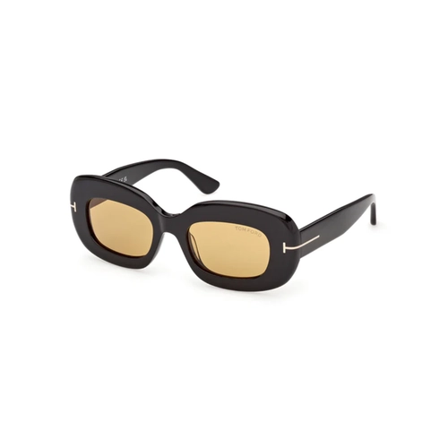 Óculos de Sol Tom Ford FT1345_5001E Acetato Preto com lentes na cor Amarelo