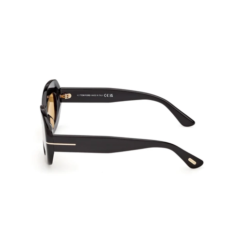 Óculos de Sol Tom Ford FT1345_5001E Acetato Preto com lentes na cor Amarelo
