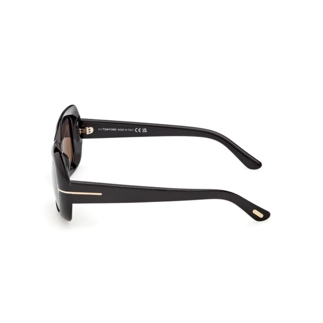 Óculos de Sol Tom Ford FT1347_5101A Acetato Preto com lentes na cor Fumê 3