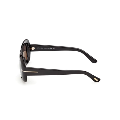 Óculos de Sol Tom Ford FT1347_5101A Acetato Preto com lentes na cor Fumê