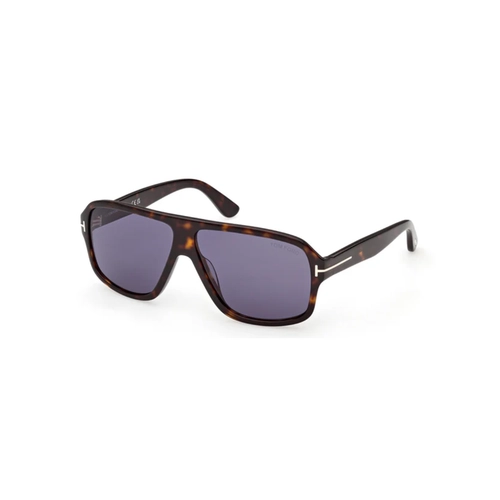 Óculos de Sol Tom Ford FT1335_6352V Acetato Marrom Mesclado com lentes na cor Azul