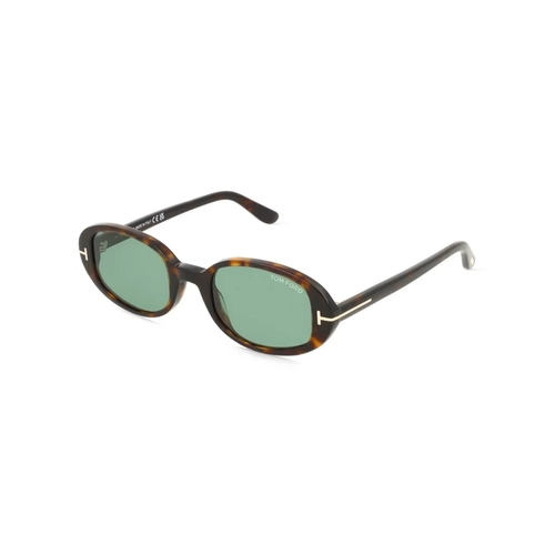 Óculos de Sol Tom Ford FT1364_4952N Acetato Marrom Mesclado com lentes na cor Verde