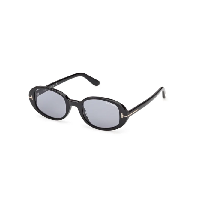 Óculos de Sol Tom Ford FT1364_4901A Acetato Preto com lentes na cor Fumê 1