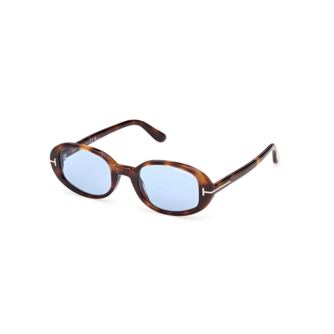 Óculos de Sol Tom Ford FT1364_4953V Acetato Marrom Mesclado com lentes na cor Azul 1