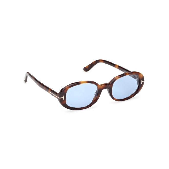 Óculos de Sol Tom Ford FT1364_4953V Acetato Marrom Mesclado com lentes na cor Azul 3