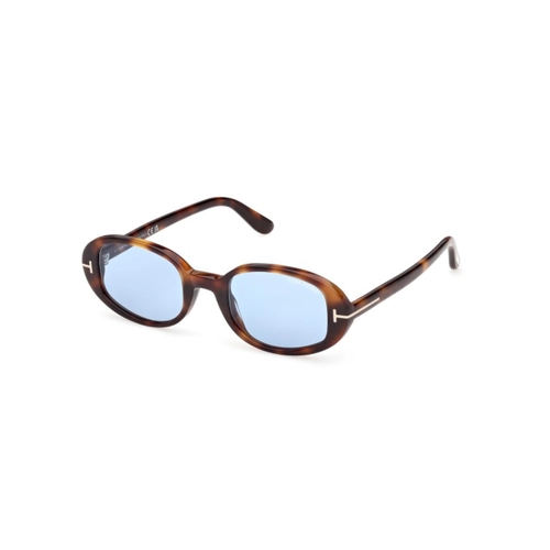 Óculos de Sol Tom Ford FT1364_4953V Acetato Marrom Mesclado com lentes na cor Azul