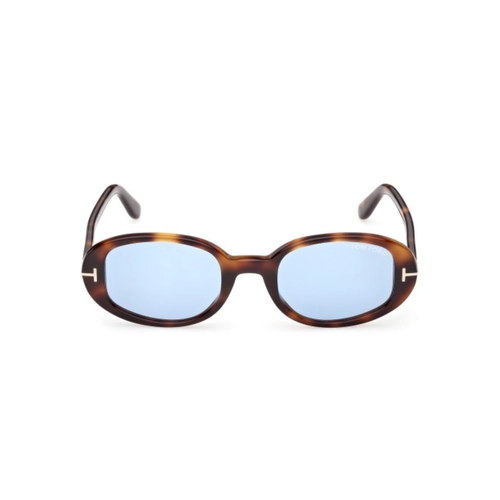 Óculos de Sol Tom Ford FT1364_4953V Acetato Marrom Mesclado com lentes na cor Azul