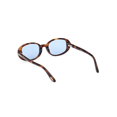 Óculos de Sol Tom Ford FT1364_4953V Acetato Marrom Mesclado com lentes na cor Azul