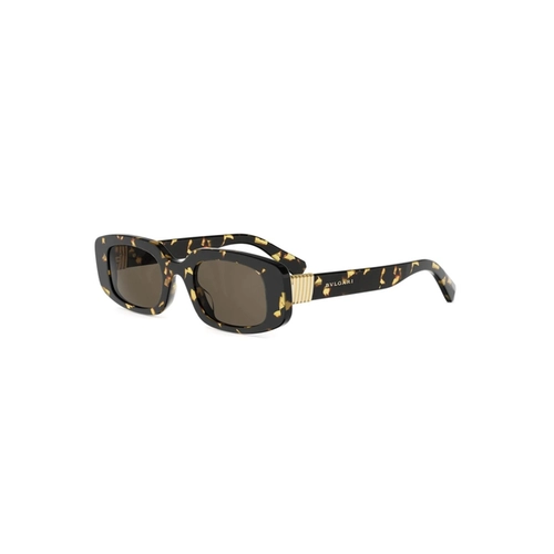 Óculos de Sol Bvlgari BV40084I_4856E Acetato Marrom Mesclado com lentes na cor Marrom