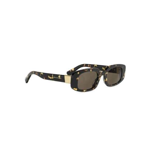 Óculos de Sol Bvlgari BV40084I_4856E Acetato Marrom Mesclado com lentes na cor Marrom