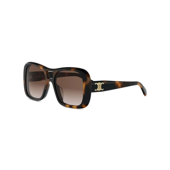 Óculos de Sol Celine Triomphe CL40331U_5553F Acetato Marrom Mesclado com lentes na cor Marrom Degradê 1