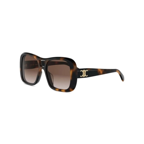 Óculos de Sol Celine Triomphe CL40331U_5553F Acetato Marrom Mesclado com lentes na cor Marrom Degradê