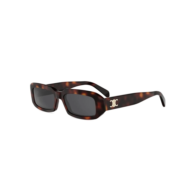 Óculos de Sol Celine Triomphe CL40335I_5452A Acetato Marrom Mesclado com lentes na cor Fumê 1