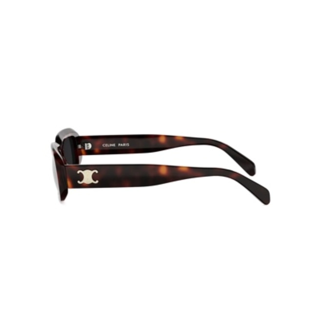 Óculos de Sol Celine Triomphe CL40335I_5452A Acetato Marrom Mesclado com lentes na cor Fumê 4