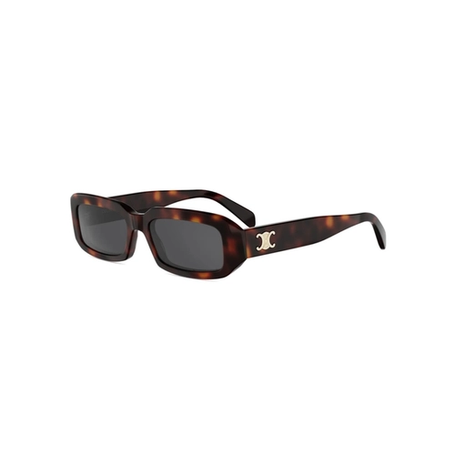 Óculos de Sol Celine Triomphe CL40335I_5452A Acetato Marrom Mesclado com lentes na cor Fumê