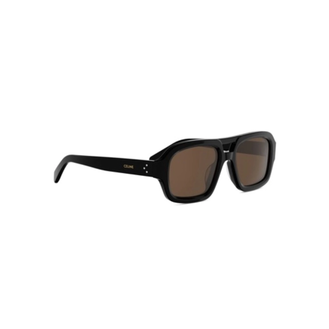 Óculos de Sol Celine CL40336U_5301E Acetato Preto com lentes na cor Marrom 3