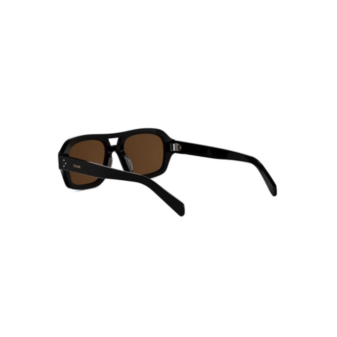 Óculos de Sol Celine CL40336U_5301E Acetato Preto com lentes na cor Marrom 5