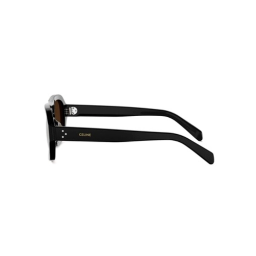Óculos de Sol Celine CL40336U_5301E Acetato Preto com lentes na cor Marrom