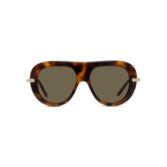 Óculos de Sol Loewe LW40186I_5252E Acetato Marrom Mesclado com lentes na cor Marrom 2