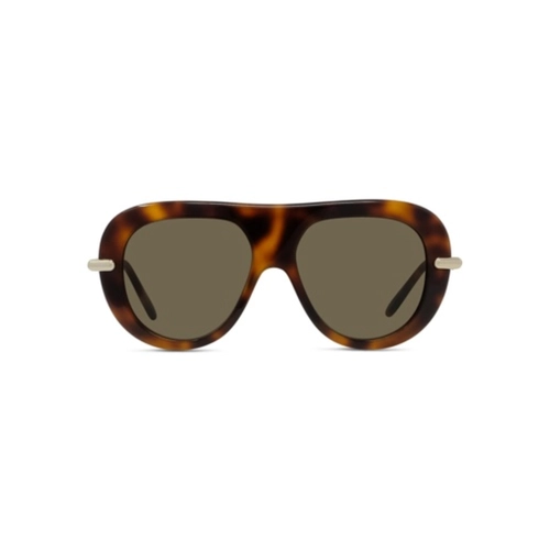 Óculos de Sol Loewe LW40186I_5252E Acetato Marrom Mesclado com lentes na cor Marrom