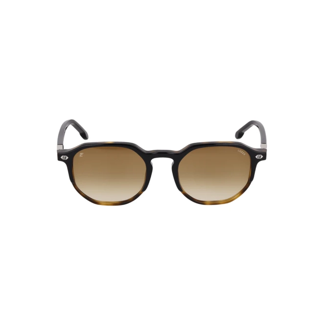 Óculos de Sol Lozza X Luis Figo SL4421 530U64 Acetato Marrom Mesclado com lentes na cor Marrom Degradê 2