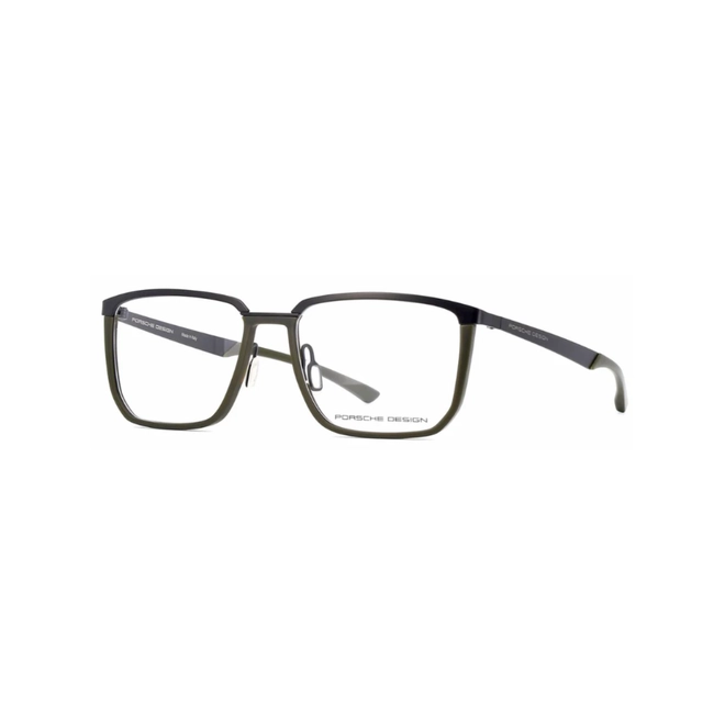 Óculos de Grau Porsche Design P8790 55A000 Metal Verde Oliva e Preto 1