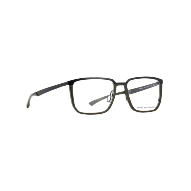 Óculos de Grau Porsche Design P8790 55A000 Metal Verde Oliva e Preto 3