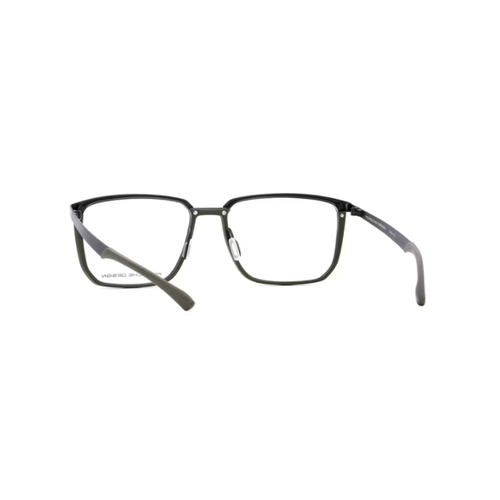 Óculos de Grau Porsche Design P8790 55A000 Metal Verde Oliva e Preto