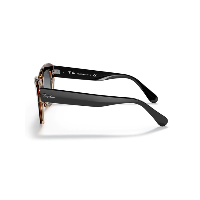 Óculos de Sol Ray-Ban State Street 0RB2186 13224152 Acetato Preto com lentes na cor Cinza e Azul Degradê 4