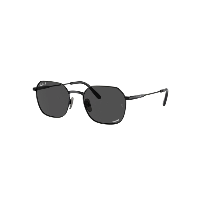 Óculos de Sol Ray-Ban Jim 0RB8094 9267K853 Metal Preto com lentes na cor Cinza Escuro Polarizado 1