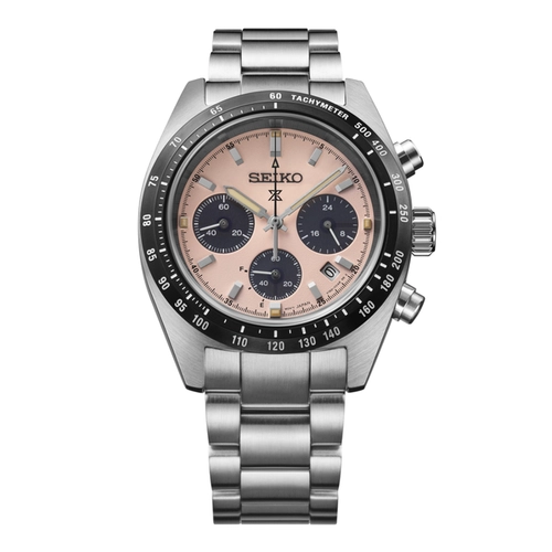 Relógio Seiko Prospex Speedtimer Cronógrafo Solar - SSC963B1 R1SX Salmão